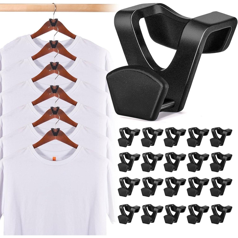 50 Pack Space Saving Clothes Hanger Connector Hooks Cascading Closet Organizer